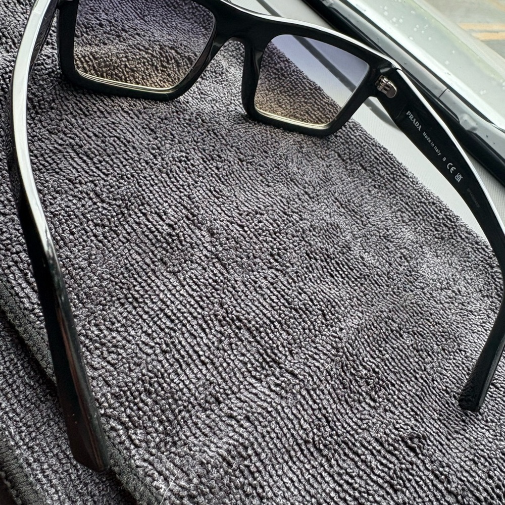 Prada Black Rectangular Sunglasses - image 2